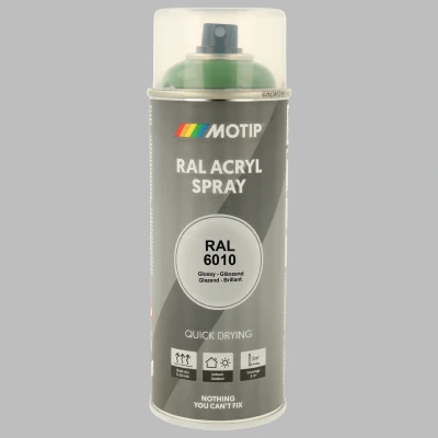 Afbeelding van Motip industrial acryllak hoogglans RAL 6010 grasgroen 400 ml