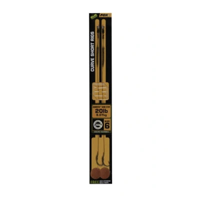 Image de Fox Edges Curve Short Camotex Semi Stiff Ready Rigs (2 pcs) Maat : Haak 6 20lb