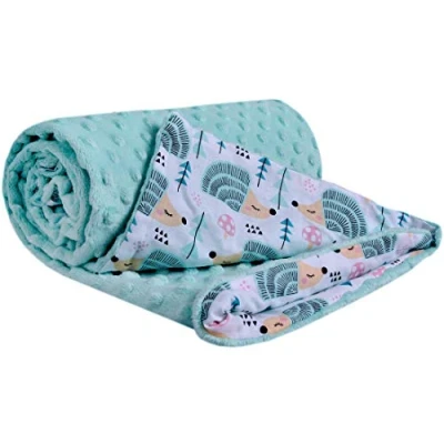 Afbeelding van Medi Partners Babydeken, multifunctioneel, dubbelzijdig, zacht en wollig voor kinderwagen, 100% katoen, 75 x 100 cm