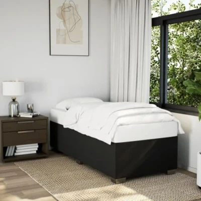 Afbeelding van vidaXL Bedframe stof zwart 90x190 cm