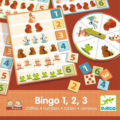 Afbeelding van Djeco verzamel en cijferspel eduludo bingo 1, 2, 3