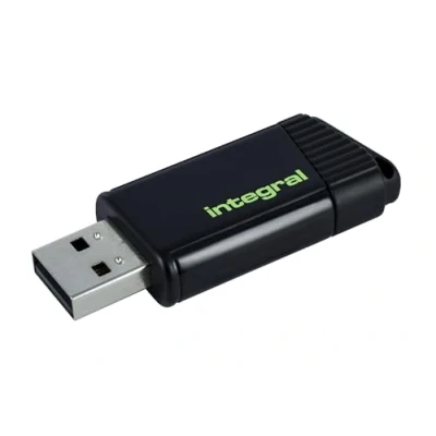 Afbeelding van Integral Pulse USB 2.0 stick, 128 GB, zwart/geel stick