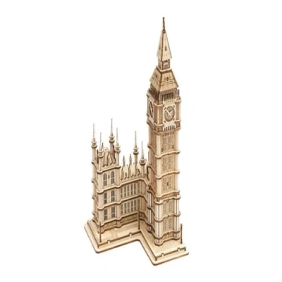 Afbeelding van Robotime 3D Houten Puzzel Big Ben incl. verlichting 10,7x10,1x19,1cm