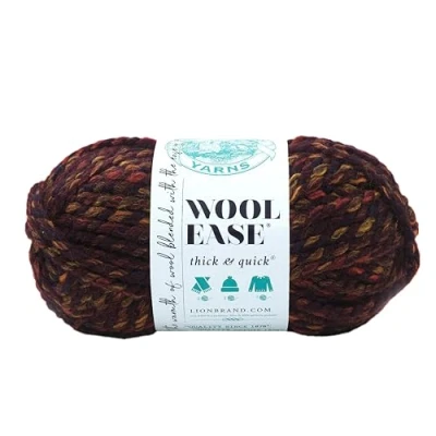 Afbeelding van Lion Brand Yarn Wool Ease dik en snel garen, zacht volumineus garen voor breien, haken knutselen, 1 kluwen