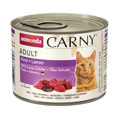 Afbeelding van animonda Carny Adult 6 x 200 g Kattenvoer Rund &amp; Lam