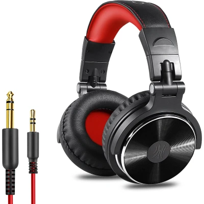 Afbeelding van OneOdio Pro10 Studio koptelefoon Muziek/DJ/Studio Black/Red