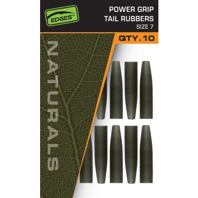 Image de Manchons Fox Edges Naturals Power Grip Tail Rubbers Taille 7 (10 pcs) Matériel de pêche