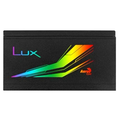 Afbeelding van AeroCool Lux RGB 550M voeding 550 W Zwart (550 W), PC voedingseenheid,