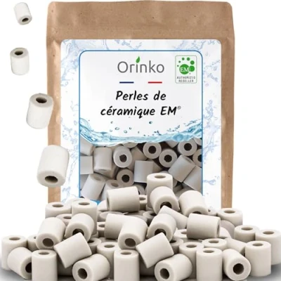 Afbeelding van orinko 50 EM® keramische kralen Verbetert de waterkwaliteit Vermindert kalkaanslag Ideaal voor wasmachine, wasmachine en karaf, fles, drinkfles, koffiezetapparaat, waterkoker