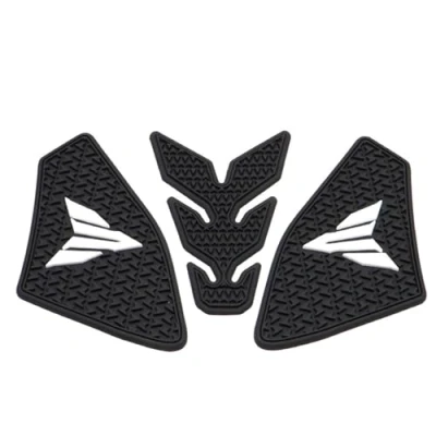 Afbeelding van Motorfiets tankbeschermer compatibel met Yamaha MT 09 MT09 2021 2022 2023 antislip zijbeschermpads voor brandstoftank (wit)