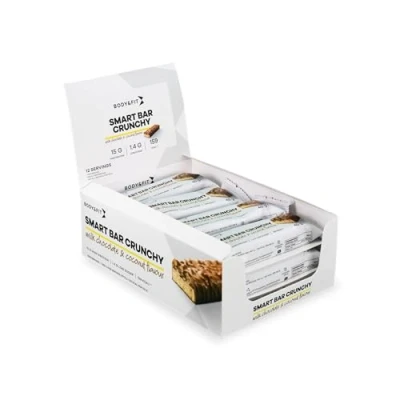 Afbeelding van Body &amp; Fit Smart Bars Crunchy Proteïne Repen / eiwitrepen Melk Chocolade/Kokosnoot 12 (1 doos)