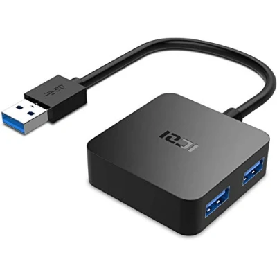Afbeelding van ICZI USB hubs met 4 poorten, 3.0 hub voor gegevensoverdracht 5 Gbps, multi pc/computer, compatibel Windows XP/Vista/7/8/10, Mac OS, Linux