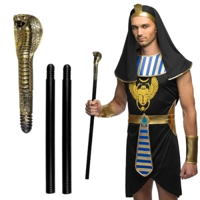Afbeelding van Boland Slangenscepter 3 delig Volwassenen Unisex Farao Egypte