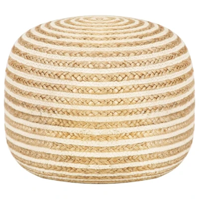Afbeelding van Poef handgemaakt 45x30 cm jute
