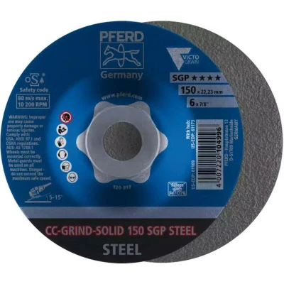 Afbeelding van PFERD 64187150 CC GRIND SOLID 150 SGP STEEL Schuurschijf Diameter mm Boordiameter 22.23 10 stuk(s)