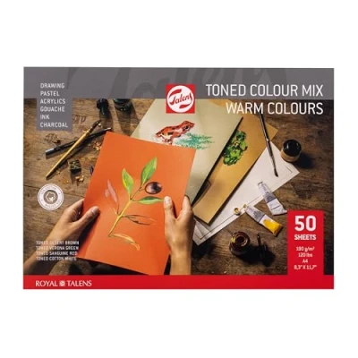 Afbeelding van Talens gekleurd tekenpapier, warme kleuren, ft A4 tekenpapier