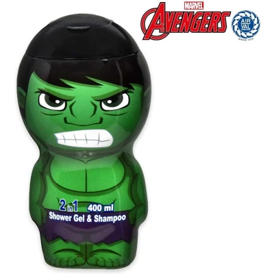 Afbeelding van 2 in 1 Gel en Shampoo Air Val Hulk 400 ml