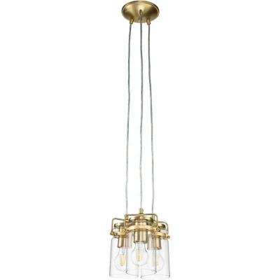 Afbeelding van Kichler LED Pendelarmatuur Brinley 3X E27 Max 60W Dimbaar Brushed Brass
