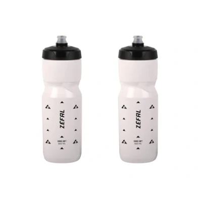 Afbeelding van ZEFAL Sense Soft 80 drinkfles voor fiets en mountainbike, set van 2 zachte geurloze sportflessen, BPA vrij, siliconen speen, wit, x 800 ml