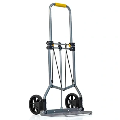 Image de Zero Diable chariot à plateforme avec pneus anti crevaison et poignée télescopique 90 kg