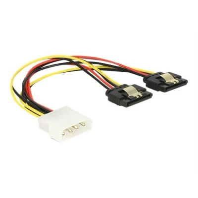Image de Delock Adaptateur secteur alimentation interne 4 plots (M) pour SATA (R) 5 / 12 V 20 cm