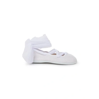 Afbeelding van Pisamonas Tiras Cruzadas Ballerina ́s met bandjes, Dames, Maat: 30, Blanco Textiel
