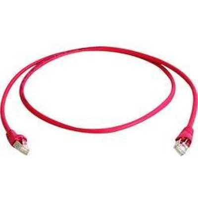 Afbeelding van Telegärtner RJ45 (cross) Netwerkkabel Aansluitkabel CAT 6A S/FTP 3.00 m Rood Vlambestendig, Halogeenvrij