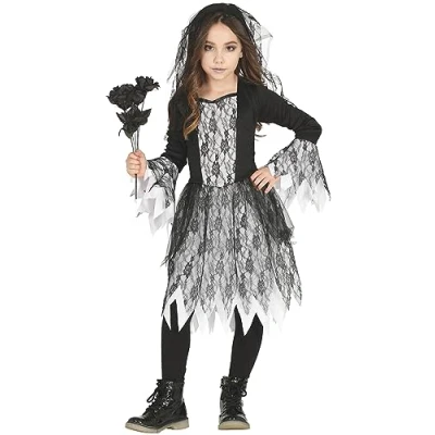 Afbeelding van Fiestas Guirca Jurk ghost meisjes (3 4 jaar) Halloween kostuum voor kinderen