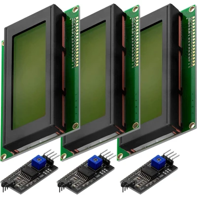 Afbeelding van AZDelivery 3 x HD44780 2004 LCD Display Groene Bundel 4x20 Tekens met I2C Interface compatibel Arduino Inclusief E Book!