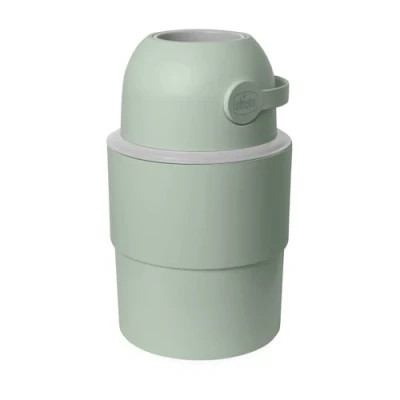 Image de Chicco Poubelle à couches télescopique avec contrôle des odeurs, compacte, pliable et peu encombrante, pas de recharge nécessaire, sacs normaux sont utilisés, Vert