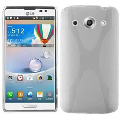 Afbeelding van Cadorabo Hoesje geschikt voor LG OPTIMUS G PRO in SEMI TRANSPARANT Beschermhoes gemaakt van flexibel TPU silicone Case Cover