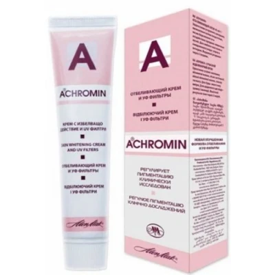 Afbeelding van Achromin Skin Whitening Cream voor donkere vlekken, leeftijden en post, bruine pleisters, 2 x 45 ml