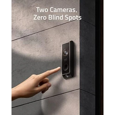 Afbeelding van eufy Beveiliging video Deurbel Dual Camera (met batterij), Extra camera, Batterij gevoede deurbel, Bewegingssensor, Pakketdetectie, 2K HD, Toll free