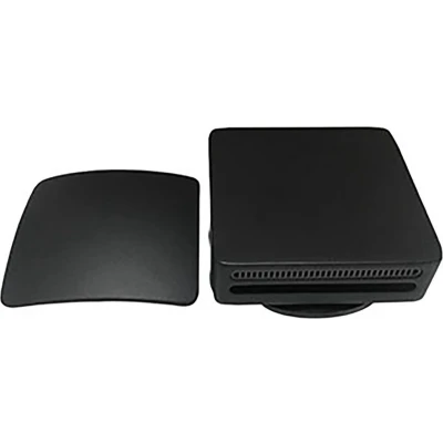 Afbeelding van Wiesbaden Set knop/plug badoverloopcomb. +vulfunctie vierkant mat zwart