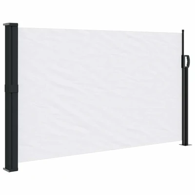 Afbeelding van Windscherm uittrekbaar 120x500 cm wit