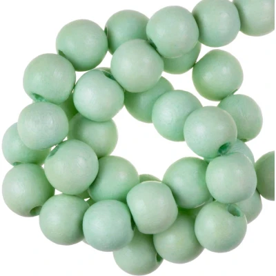 Afbeelding van Houten Kralen Intense Look (16 mm) Light Mint Green (25 stuks) voor Sieraden Dreambeads