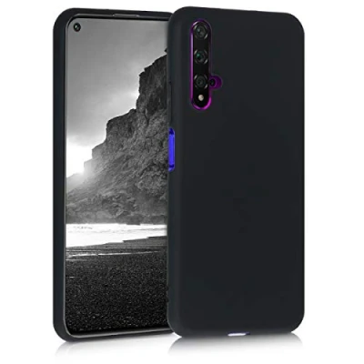 Afbeelding van kwmobile telefoonhoesje geschikt voor Huawei Nova 5T Hoesje smartphone Back cover in zwart