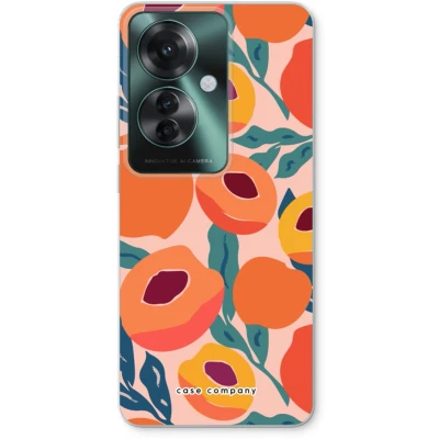 Afbeelding van Case Company® hoesje geschikt voor Oppo Reno 11 F Perzik Soft Cover Telefoonhoesje Bescherming aan alle Kanten en Schermrand