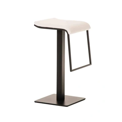 Afbeelding van Barkruk Swolvaer Kunstleer Zwart Frame Wit