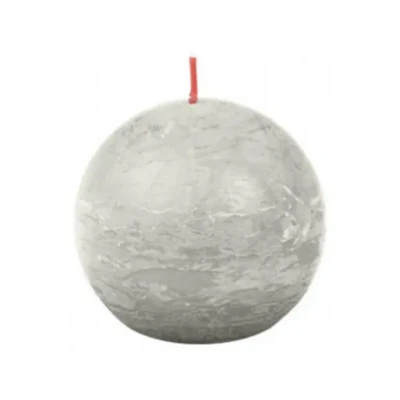 Afbeelding van Stompkaars Sandy Grey dia 76mm rustiek Bolsius