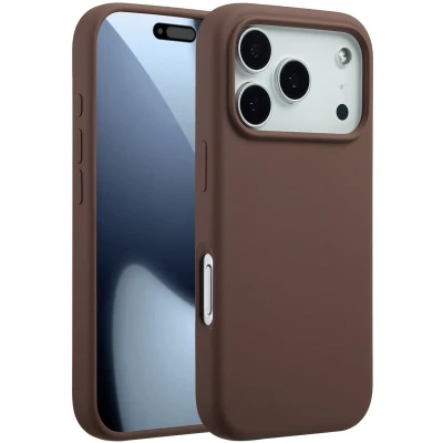 Afbeelding van Accezz Liquid Silicone Backcover met MagSafe voor de Apple iPhone 17 Pro New Tea Brown