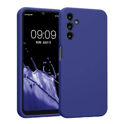 Afbeelding van kwmobile telefoonhoesje geschikt voor Samsung Galaxy A14 5G TPU backcover met siliconen coating Smartphone case in blauwpaars