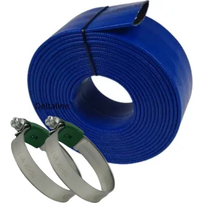 Afbeelding van Hydro S Platte Waterslang Light PVC 38 mm 3 bar Blauw 25 meter Slangen en Beregening Installatie