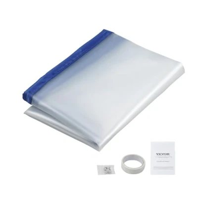 Image de VEVOR Porte Anti Poussière 2,6 x 1,52 m Kit Barrière avec Fermeture Éclair Magnétique et Bande Adhésive Double Face pour Rénovation Transformation Assainissement Construction Chantier