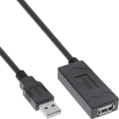 Afbeelding van InLine USB 2.0 actieve verlenging, A stekker/contactdoos, 5m (5 m, 2.0), kabel