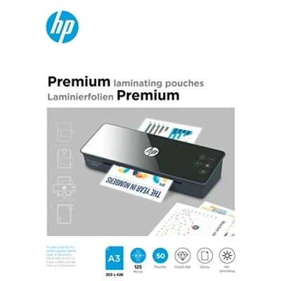 Afbeelding van HP 9127 Premium Lamineerfolies A3 Lamineerhoezen voor Warm Lamineren Glanzend 125 Micron 50 Stuks