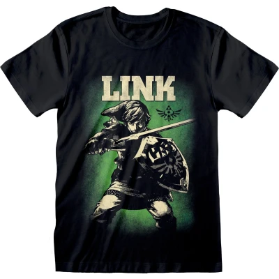 Afbeelding van Henry Tiger Nintendo Legend OF Zelda HERO Hyrule Tshirt print, Heren, Maat: Medium, Black