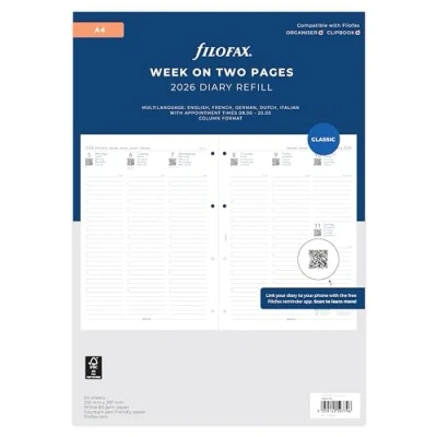 Afbeelding van Filofax Agenda 2026 weekplanner DIN A4, 5 talen, 26 68714