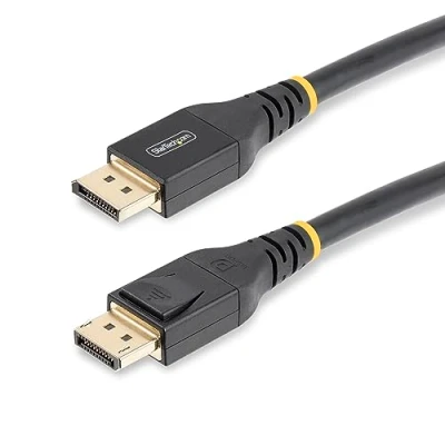 Image de StarTech.com câble DisplayPort 1.4 Actif de 7m Certifié VESA/Câble DP (M) pour 7 m en cuivre actif, support 4K, 8K noir