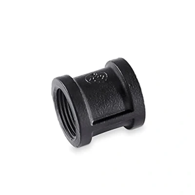 Afbeelding van pamo Smeedbaar gietijzeren montagehuls 3/4 inch Voor kledingstang Loft industrieel design Rechte aansluiting Gepoedercoate waterslang Zwart kledingkast/kledingkast
